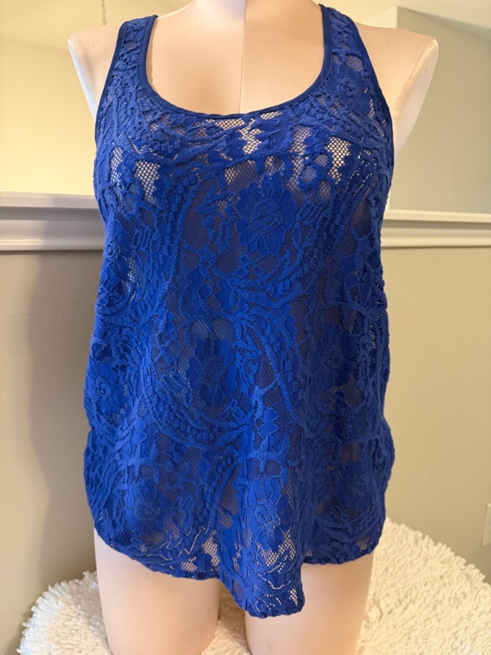 Wet Seal Royal Blue Lace Tank Top